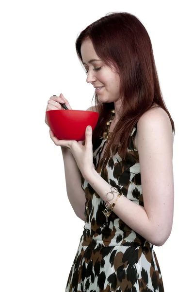 Mujer comiendo —  Fotos de Stock