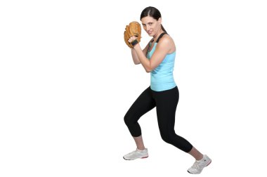 Woman Baseball Player clipart