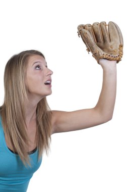 Woman Baseball Player clipart