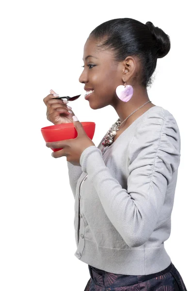 먹는 여자 — 스톡 사진