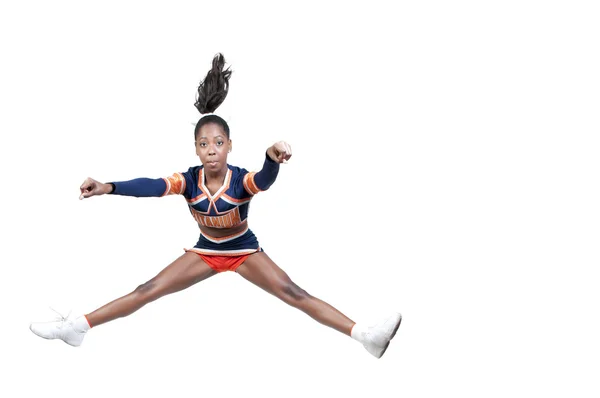 Black Girl Cheerleader — Stock Photo, Image