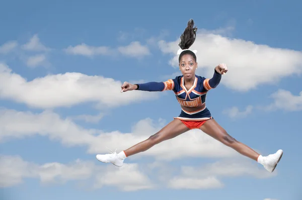 Schwarzes Mädchen Cheerleader — Stockfoto
