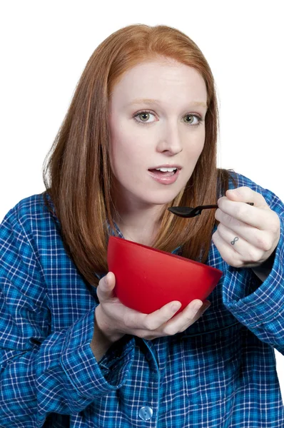 Mujer comiendo —  Fotos de Stock