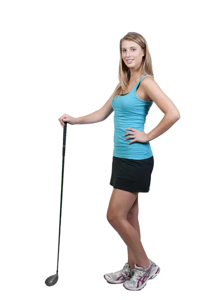 Golfista kobieta — Zdjęcie stockowe