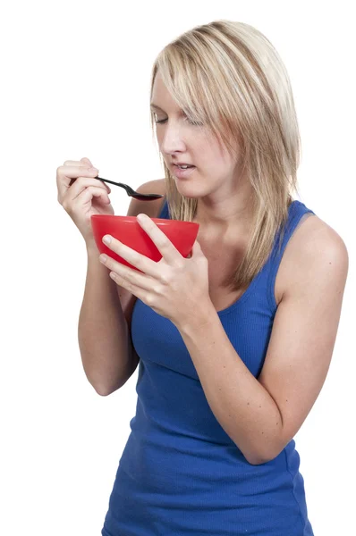 Mujer comiendo — Foto de Stock