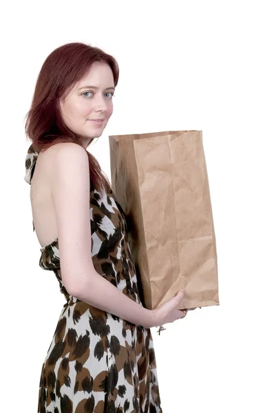 Mujer compras de comestibles — Foto de Stock