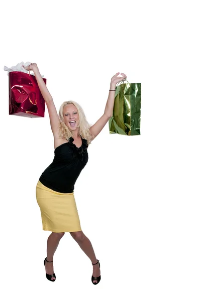 Kadın alışveriş torbaları — Stok fotoğraf
