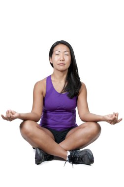 Asian Woman Doing Yoga clipart