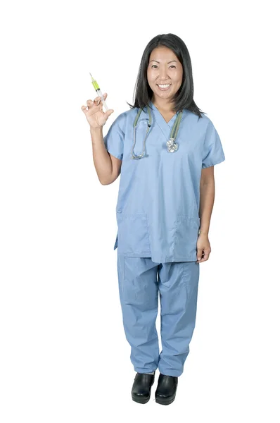Medico femminile con siringa — Foto Stock