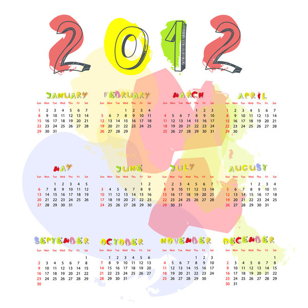 Calendar for 2012