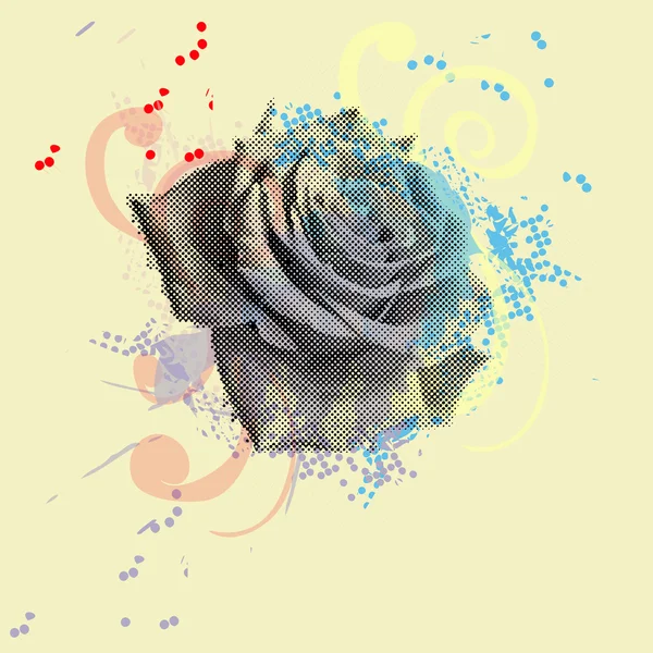 Schwarze Rose — Stockvektor