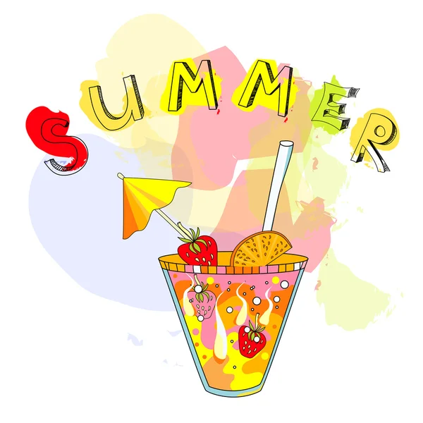 Coctail d'été — Image vectorielle