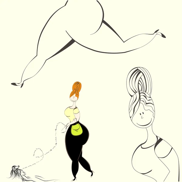 Illustration de la femme — Image vectorielle
