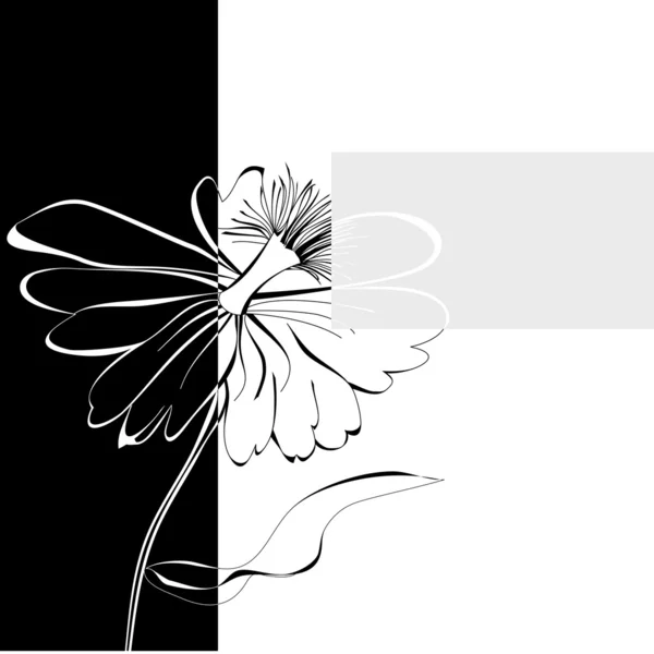花のカード — ストックベクタ