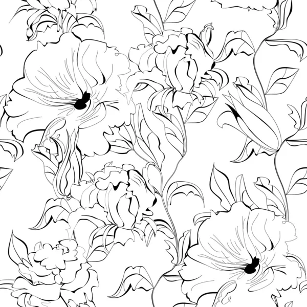 Nahtlose florale Tapete — Stockvektor