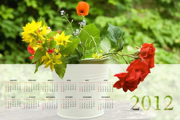 Calendário de verão para 2012 — Fotografia de Stock