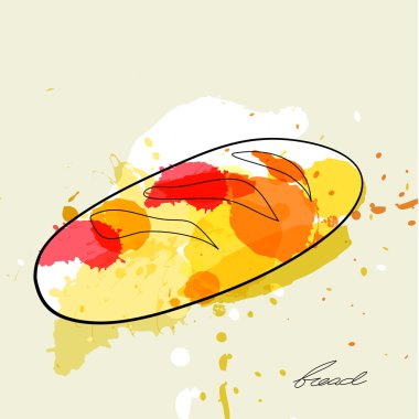 Stylized illustration of bread clipart