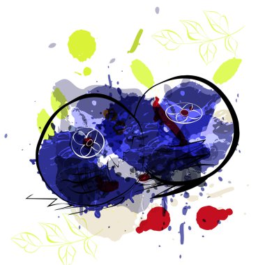 Illustration of blueberries clipart