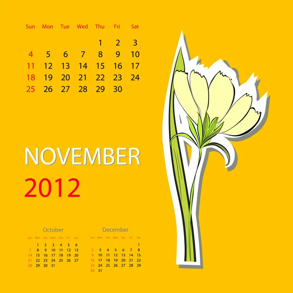 Calendário para 2012 — Vetor de Stock