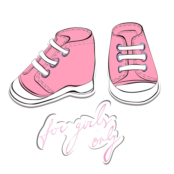 双粉红色鞋子的插图 — 图库矢量图片