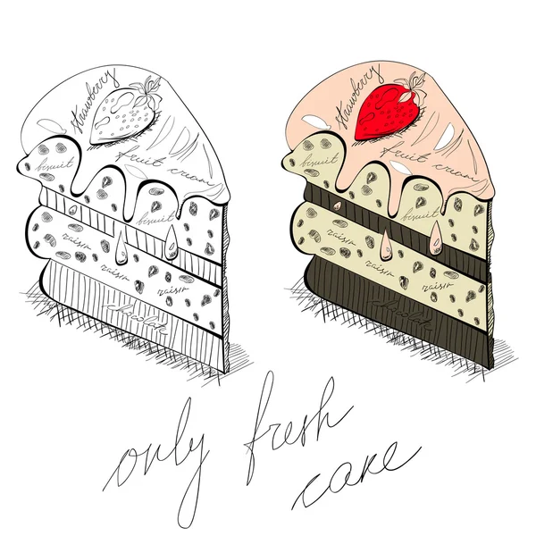 Illustration de gâteau — Image vectorielle