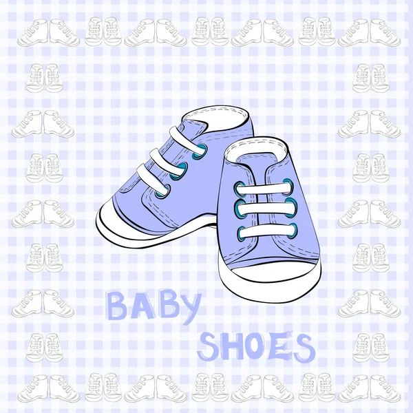 Illustrazione di un paio di scarpe blu — Vettoriale Stock