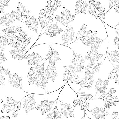 Seamless walpaper with leaves clipart