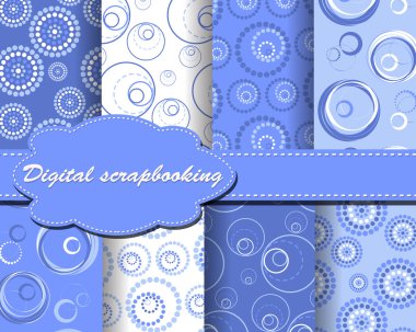 Set of vector paper for scrapbook clipart