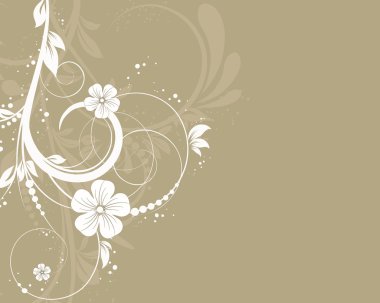 Vector floral dekoratif arka plan