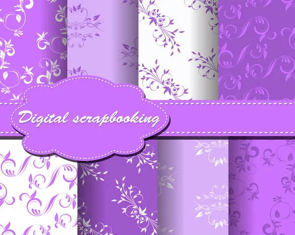 Jeu de papier vectoriel pour scrapbook — Image vectorielle