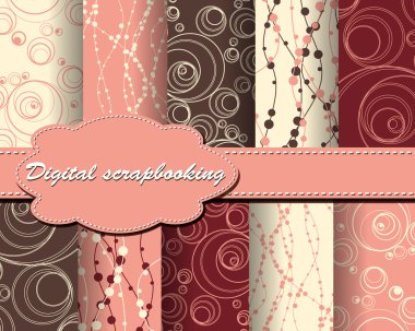 Set of vector paper for scrapbook clipart