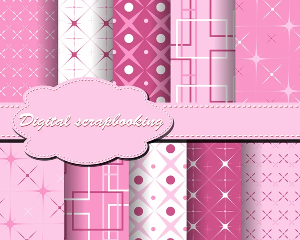 Conjunto de papel vetorial para scrapbook —  Vetores de Stock