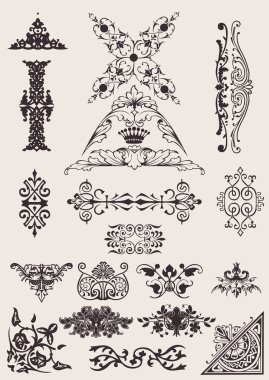 Set Of Different Style Design Elements clipart