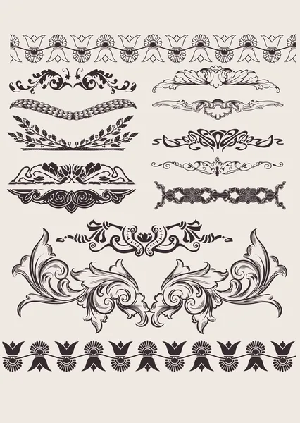 Conjunto de diferentes elementos de diseño de estilo — Archivo Imágenes Vectoriales