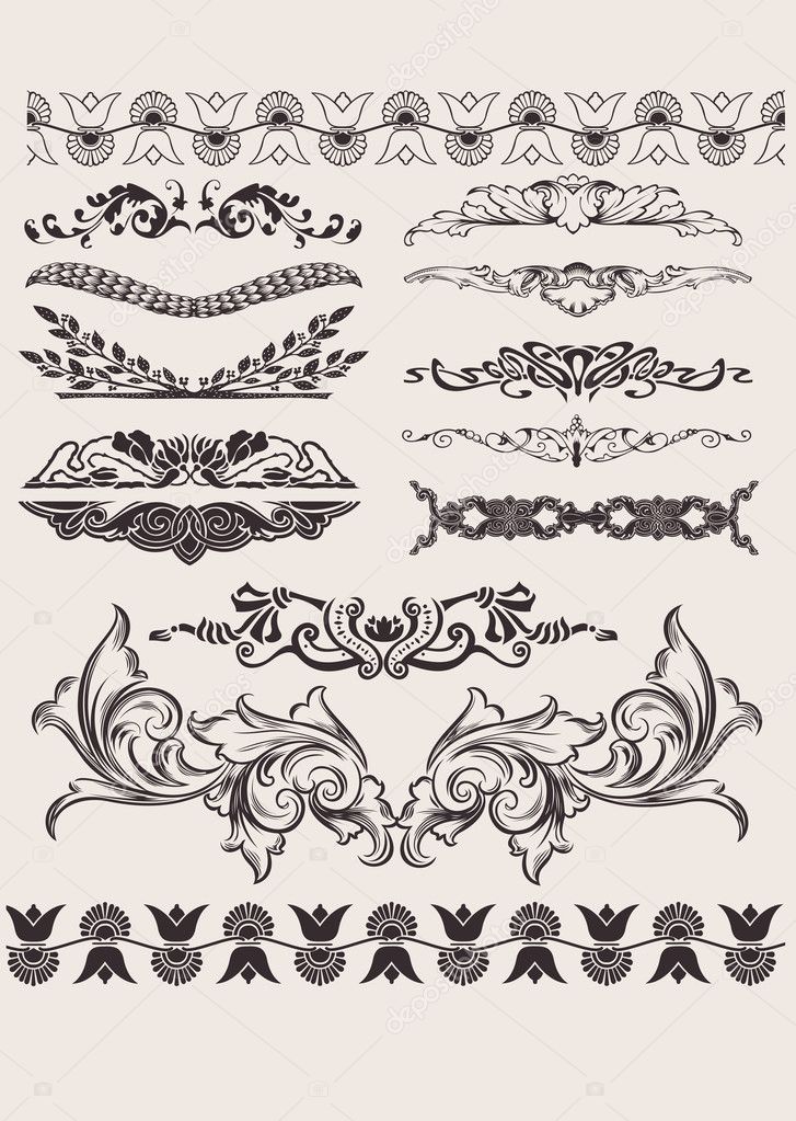 Set Of Different Style Design Elements