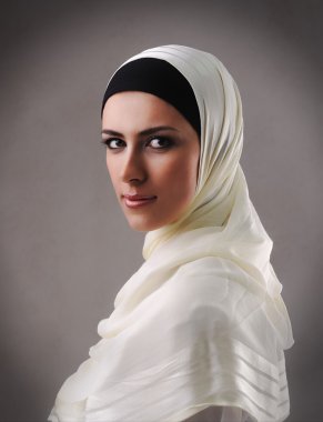 Muslim beautiful girl clipart