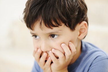 Autism, kid looking far away without interesting clipart
