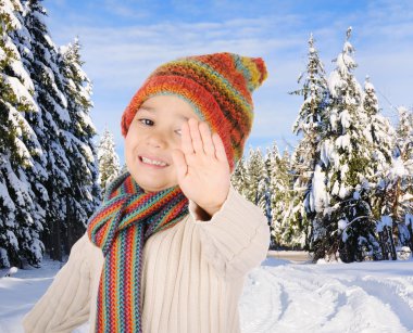 Winter happiness clipart