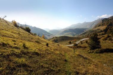 dağ manzarası, sabah arka plan