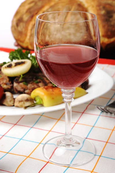 stock image Delicious prepared and decorated food on table