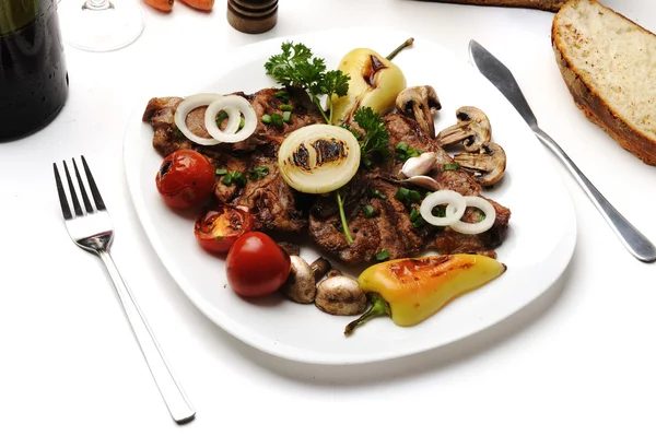 Stock image Delicious prepared and decorated food on table at home