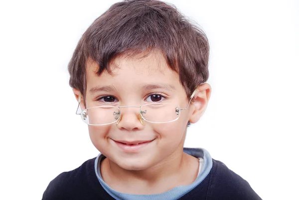 Criança sorridente com óculos — Fotografia de Stock
