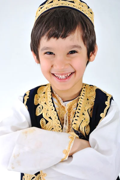 Posetive kid мусульманин — стокове фото