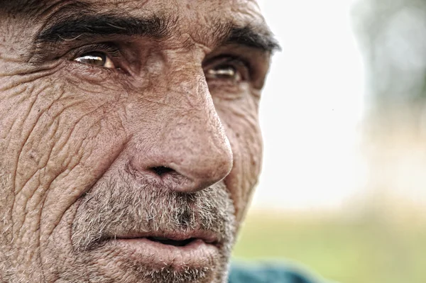 Stary człowiek z wąsy — Zdjęcie stockowe