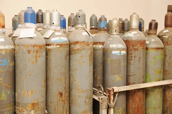 Gas bottles — Stock Photo, Image