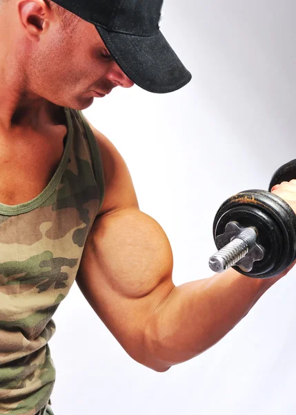 Bodybuilder strong as a rock — Stock Photo, Image