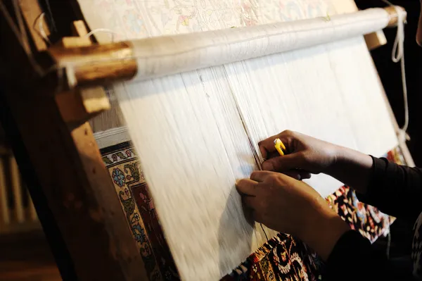 Handmaking tapijt — Stockfoto