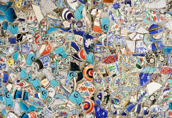 Turkiet mosaik bakgrund, collage av små bitar — Stockfoto