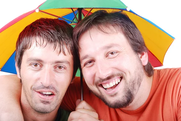 Due uomini divertenti stanno ridendo — Foto Stock