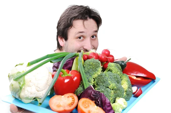 Médico con comida saludable — Foto de Stock